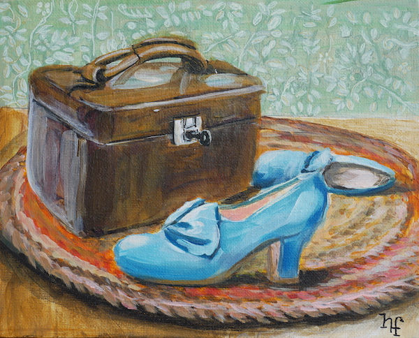 original painting, Lady's Shoes in oils, by Heather Fortune, heather fortune art, heatherfortune, heatherfortuneart, artist, painter, painting, original art, original paintings, original artist, us artist, paint collections, for sale, buy art, buy original art, oregon artist, oregon, usa